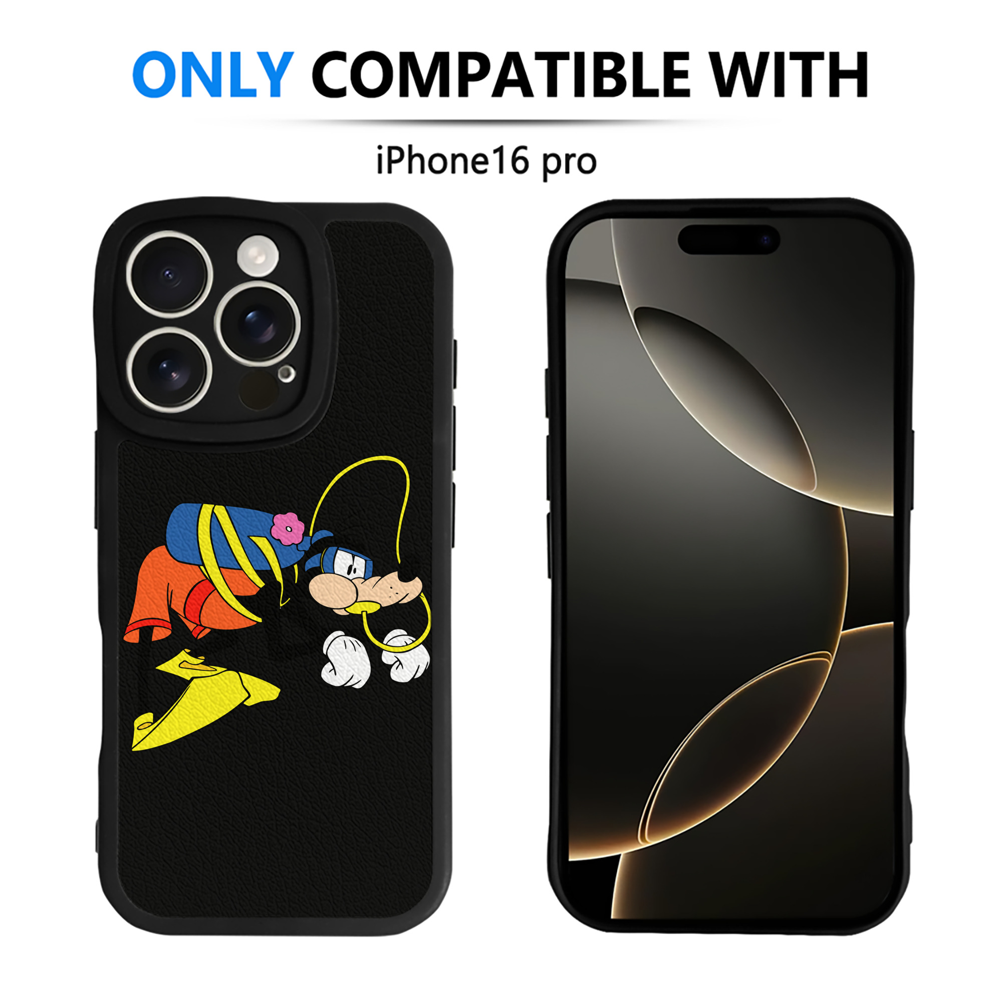 （画像用） ミッキーマウス Mickey Mouse 【iPhone 16シリーズ対応】シリコンスマホケース（レザー調） 材質：シリコン